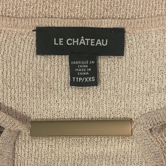 Le Chateau 3/4 Sleeve Metallic Knit Top - Picture 8 of 12